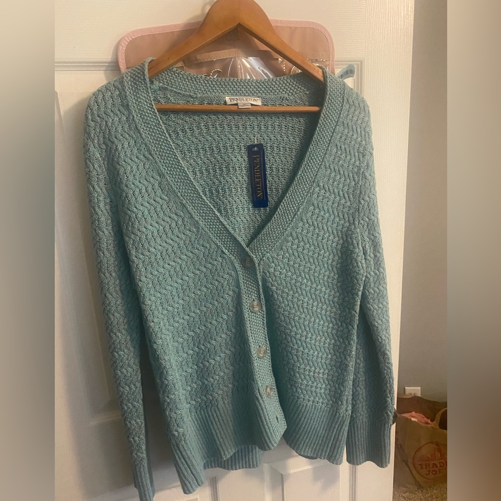 Pendleton Women's Teal Knit Cardigan